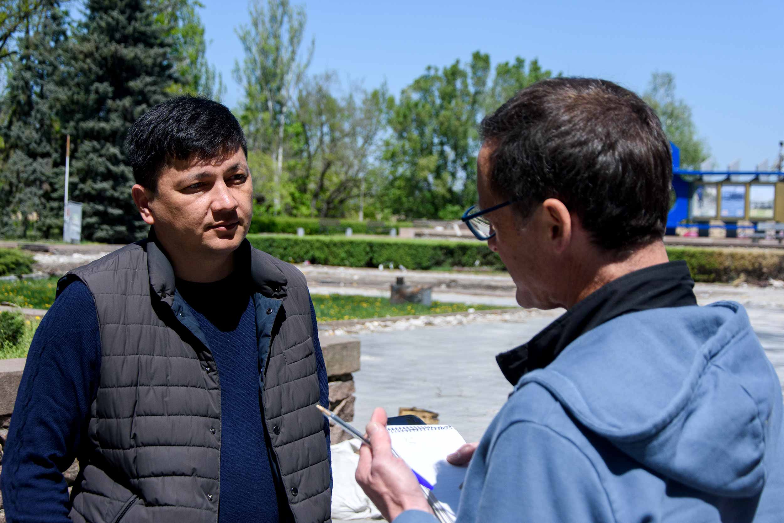 Mykolaiv Governor Vitaliy Kim during the interview with Anthony Borden. © Mikhail Shtekel