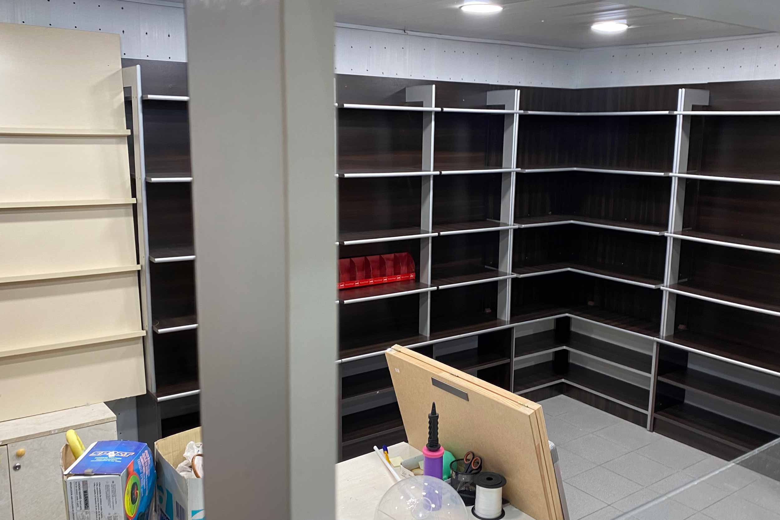 Empty shelves in a stationery shop in Stepanakert, Nagorny Karabakh's main city. The lack of supplies is one of numerous challenges the region is facing ahead of the start of school. Authorities said that food shortages have caused child malnutrition, while the lack of electricity and heating and poor sanitary and hygienic conditions also have an impact on schools. © Siranush Sargsyan