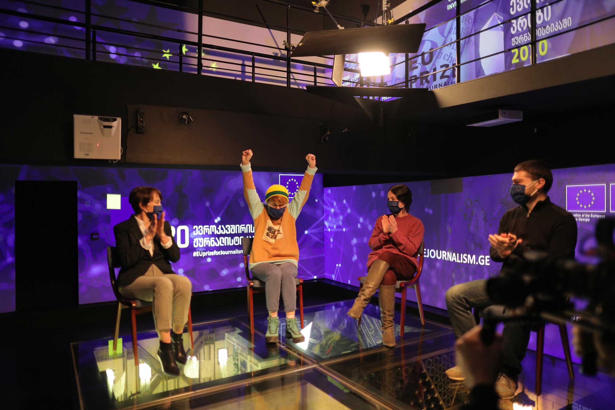 The moment when Ketevan Magradze was announced as the winner. © Delegation of the European Union to Georgia